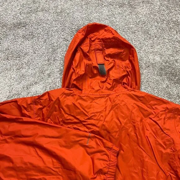Columbia Omni Shield Windbreaker Jacket Youth 18/20 Orange Gray Hoodie Full Zip